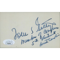 Thomas S. Gettys South Carolina Congressman Signed 3x5 Index Card JSA Authentic Thomas S. Gettys South Carolina Congressman Signed 3x5 Index Card JSA Authentic