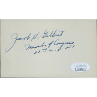 Jacob Gilbert New York Congressman Signed 3x5 Index Card JSA Authenticated Jacob Gilbert New York Congressman Signed 3x5 Index Card JSA Authenticated