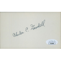 Charles Goodell New York Congressman Senator Signed 3x5 Index Card JSA Authentic Charles Goodell New York Congressman Senator Signed 3x5 Index Card JSA Authentic