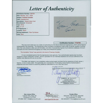 Freeman Gosden Actor Comedian Signed 3x5 Index Card JSA Authenticated