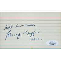Robert P. Griffin Michigan Congressman Senator Signed 3x5 Index Card JSA Authen Robert P. Griffin Michigan Congressman Senator Signed 3x5 Index Card JSA Authen