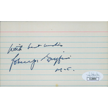 Robert P. Griffin Michigan Congressman Senator Signed 3x5 Index Card JSA Authen Robert P. Griffin Michigan Congressman Senator Signed 3x5 Index Card JSA Authen