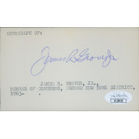 James Grover Jr. New York Congressmen Signed 3x5 Index Card JSA Authenticated James Grover Jr. New York Congressmen Signed 3x5 Index Card JSA Authenticated