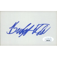 Bridget Hall Model Signed 3x5 Index Card JSA Authenticated