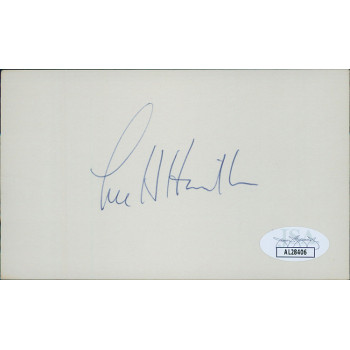 Lee Hamilton Indiana Congressmen Signed 3x5 Index Card JSA Authenticated