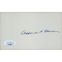 Clifford Hansen Wyoming Governor Senator Signed 3x5 Index Card JSA Authenticated Clifford Hansen Wyoming Governor Senator Signed 3x5 Index Card JSA Authenticated