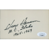 George Hansen Idaho Congressmen Signed 3x5 Index Card JSA Authenticated George Hansen Idaho Congressmen Signed 3x5 Index Card JSA Authenticated