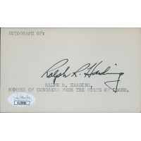 Ralph Harding Idaho Congressman Signed 3x5 Index Card JSA Authenticated Ralph Harding Idaho Congressman Signed 3x5 Index Card JSA Authenticated