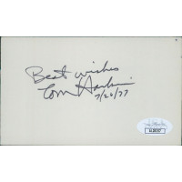 Tom Harkin Iowa Senator Signed 3x5 Index Card JSA Authenticated Tom Harkin Iowa Senator Signed 3x5 Index Card JSA Authenticated