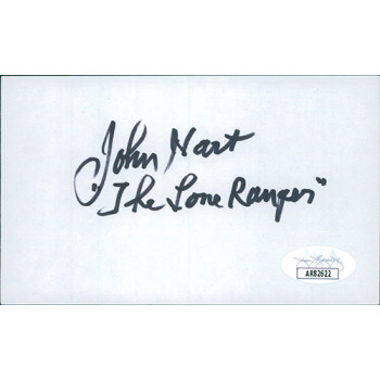 John Hart The Lone Ranger Actor Signed 3x5 Index Card JSA Authenticated John Hart The Lone Ranger Actor Signed 3x5 Index Card JSA Authenticated