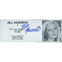 Jill Haworth Actress Signed 2x5 Directory Cut JSA Authenticated Jill Haworth Actress Signed 2x5 Directory Cut JSA Authenticated