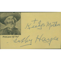Gabby Hayes Western Actor Signed 3x5.25 Cut Page JSA Authenticated Gabby Hayes Western Actor Signed 3x5.25 Cut Page JSA Authenticated
