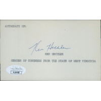 Ken Hechler West Virginia Congressmen Signed 3x5 Index Card JSA Authenticated Ken Hechler West Virginia Congressmen Signed 3x5 Index Card JSA Authenticated