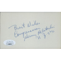 Henry Helstoski New Jersey Congressman Signed 3x5 Index Card JSA Authenticated Henry Helstoski New Jersey Congressman Signed 3x5 Index Card JSA Authenticated