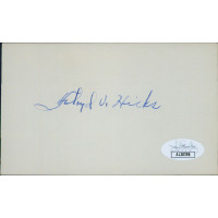 Floyd Hicks Washington Congressmen Signed 3x5 Index Card JSA Authenticated Floyd Hicks Washington Congressmen Signed 3x5 Index Card JSA Authenticated