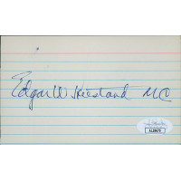 Edgar Hiestand California Congressman Signed 3x5 Index Card JSA Authenticated Edgar Hiestand California Congressman Signed 3x5 Index Card JSA Authenticated