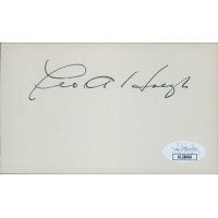 Leo Hoegh Iowa Governor Signed 3x5 Index Card JSA Authenticated Leo Hoegh Iowa Governor Signed 3x5 Index Card JSA Authenticated