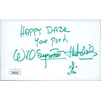 Will Hutchins Actor Signed 3x5 Index Card JSA Authenticated