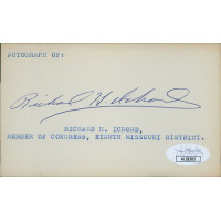 Richard Ichord Missouri Congressmen Signed 3x5 Index Card JSA Authenticated Richard Ichord Missouri Congressmen Signed 3x5 Index Card JSA Authenticated