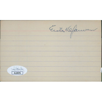 Estes Kefauver Tennessee Senator Signed 3x5 Index Card JSA Authenticated