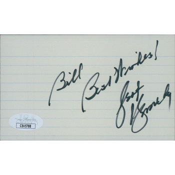 George Kennedy Actor Signed 3x5 Index Card JSA Authenticated Personalized George Kennedy Actor Signed 3x5 Index Card JSA Authenticated Personalized