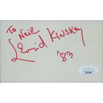 Leonid Kinskey Actor Signed 3x5 Index Card JSA Authenticated Personalized Leonid Kinskey Actor Signed 3x5 Index Card JSA Authenticated Personalized