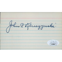 John Kluczynski Illinois Congressman Signed 3x5 Index Card JSA Authenticated