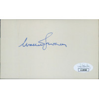 Walter Kohler Wisconsin Governor Signed 3x5 Index Card JSA Authenticated