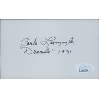 Carla Laemmle Actress Signed 3x5 Index Card JSA Authenticated Carla Laemmle Actress Signed 3x5 Index Card JSA Authenticated