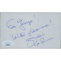 Julius Larosa Singer Signed 3x5 Index Card JSA Authenticated Personalized