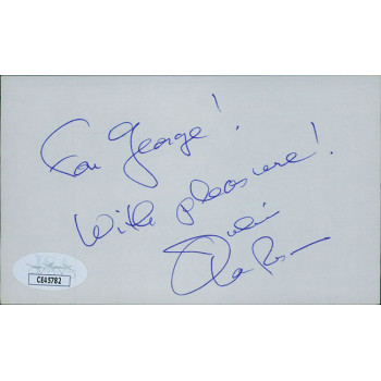 Julius Larosa Singer Signed 3x5 Index Card JSA Authenticated Personalized
