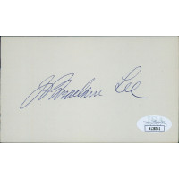 J. Bracken Lee Utah Governor Signed 3x5 Index Card JSA Authenticated J. Bracken Lee Utah Governor Signed 3x5 Index Card JSA Authenticated