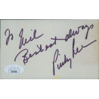Pinky Lee Actor Signed 3x5 Index Card JSA Authenticated Personalized Pinky Lee Actor Signed 3x5 Index Card JSA Authenticated Personalized