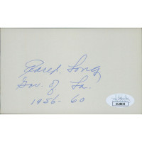 Earl Long Louisiana Governor Signed 3x5 Index Card JSA Authenticated Earl Long Louisiana Governor Signed 3x5 Index Card JSA Authenticated