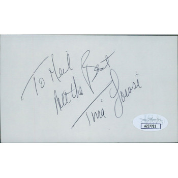 Tina Louise Actress Signed 3x5 Index Card JSA Authenticated Personalized Tina Louise Actress Signed 3x5 Index Card JSA Authenticated Personalized