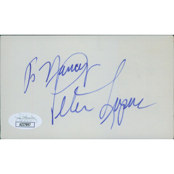 Peter Lupus Actor Bodybuilder Signed 3x5 Index Card JSA Authentic Personalized Peter Lupus Actor Bodybuilder Signed 3x5 Index Card JSA Authentic Personalized