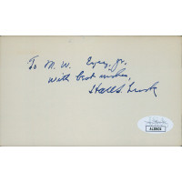 Hall Lusk Oregon Senator Signed 3x5 Index Card JSA Authenticated Hall Lusk Oregon Senator Signed 3x5 Index Card JSA Authenticated