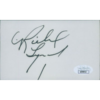 Richard Lynch Actor Signed 3x5 Index Card JSA Authenticated Richard Lynch Actor Signed 3x5 Index Card JSA Authenticated