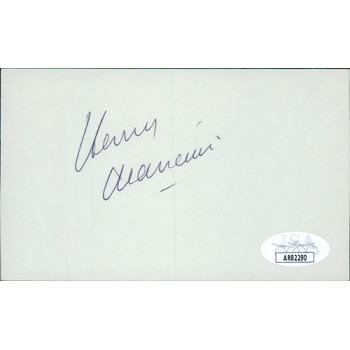 Henry Mancini Composer Conductor Signed 3x5 Index Card JSA Authenticated