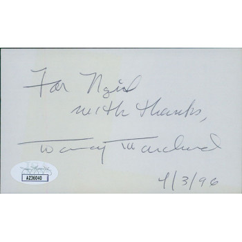 Nancy Marchand Actress Signed 3x5 Index Card JSA Authenticated Personalized
