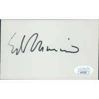 Ed Marinaro Actor Football Player Signed 3x5 Index Card JSA Authenticated