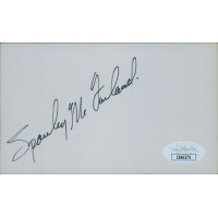 Spanky McFarlane Signed 3x5 Index Card JSA Authenticated Spanky McFarlane Signed 3x5 Index Card JSA Authenticated