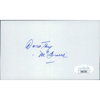 Dorothy McGuire Actress Signed 3x5 Index Card JSA Authenticated Dorothy McGuire Actress Signed 3x5 Index Card JSA Authenticated