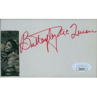 Butterfly McQueen Actress Signed 3x5 Index Card JSA Authenticated Butterfly McQueen Actress Signed 3x5 Index Card JSA Authenticated