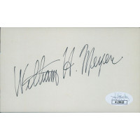William Meyer Vermont Congressman Senator Signed 3x5 Index Card JSA Authentic William Meyer Vermont Congressman Senator Signed 3x5 Index Card JSA Authentic