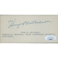 Hugh Mitchell Washington Congressman Senator Signed 2.5x5 Index Card JSA Authen Hugh Mitchell Washington Congressman Senator Signed 2.5x5 Index Card JSA Authen