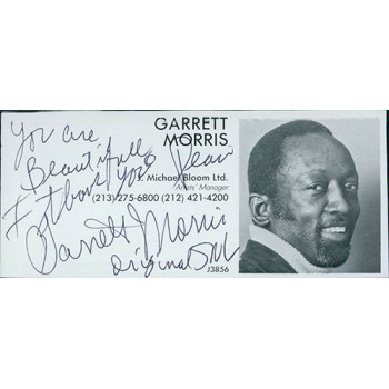 Garrett Morris SNL Actor Writer Signed 2x4 Directory Cut JSA Authenticated
