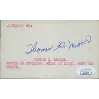 Thomas G. Morris New Mexico Congressman Signed 3x5 Index Card JSA Authenticated Thomas G. Morris New Mexico Congressman Signed 3x5 Index Card JSA Authenticated