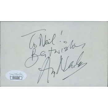 Anthony Newley Actor Signed 3x5 Index Card JSA Authenticated Personalized Anthony Newley Actor Signed 3x5 Index Card JSA Authenticated Personalized
