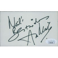 Anthony Newley Actor Signed 3x5 Index Card JSA Authenticated Personalized